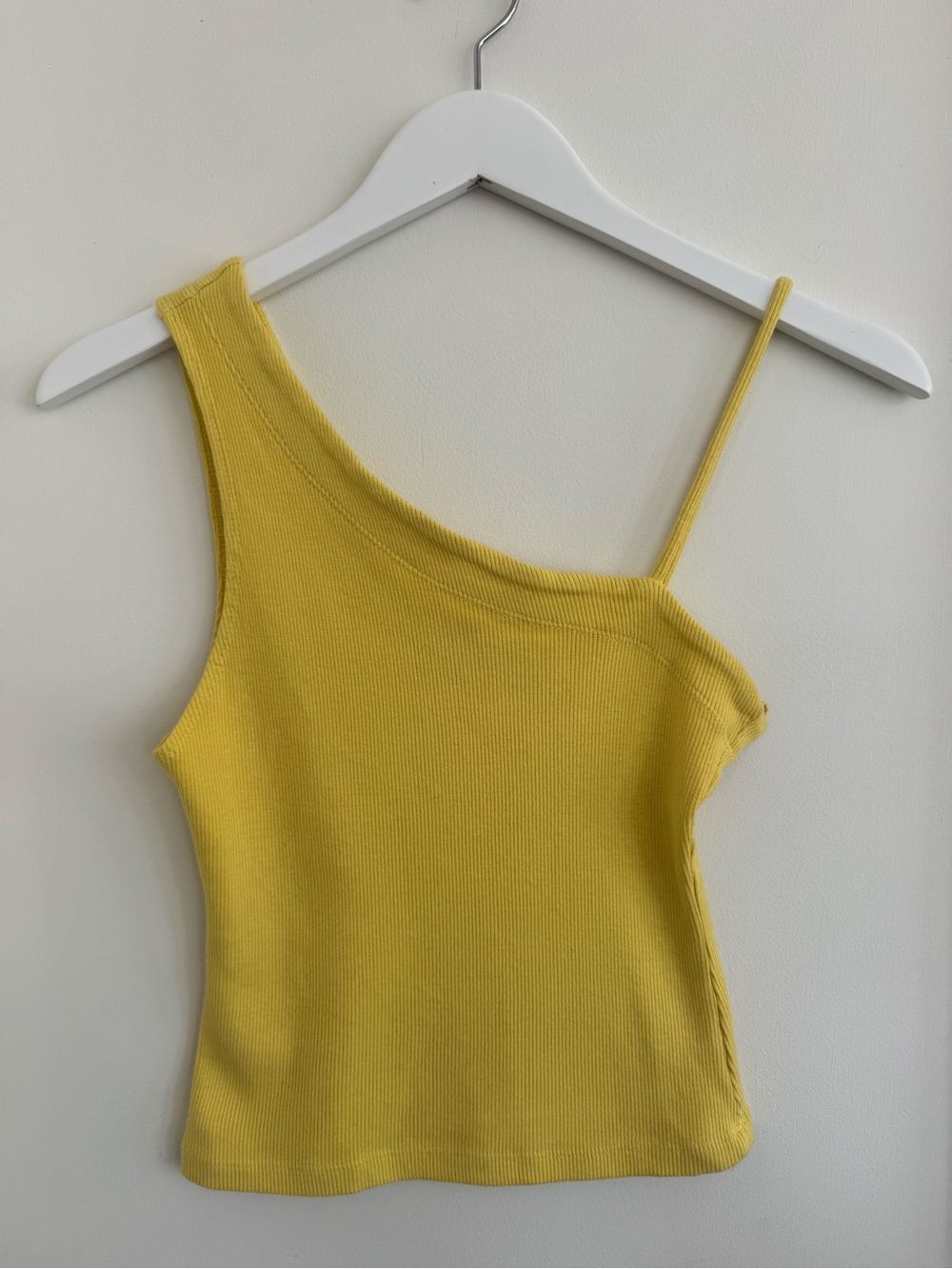 Free People We The Free Tan Lines Asymmetrical Ribbed Tank Top - S